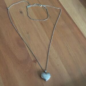 Pandora 925 Silver Heart Pendant Necklace